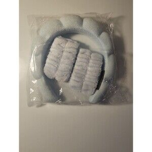 3PCS Spa Headband and Wristband Set Headband  Puffy Padded Hairband for Facial
